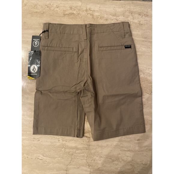 Volcom Big Boys Frickin Khaki Chino Shorts Sz 26 (12) Nordstrom School Uniform - Picture 2 of 5